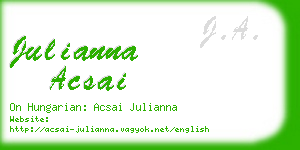 julianna acsai business card